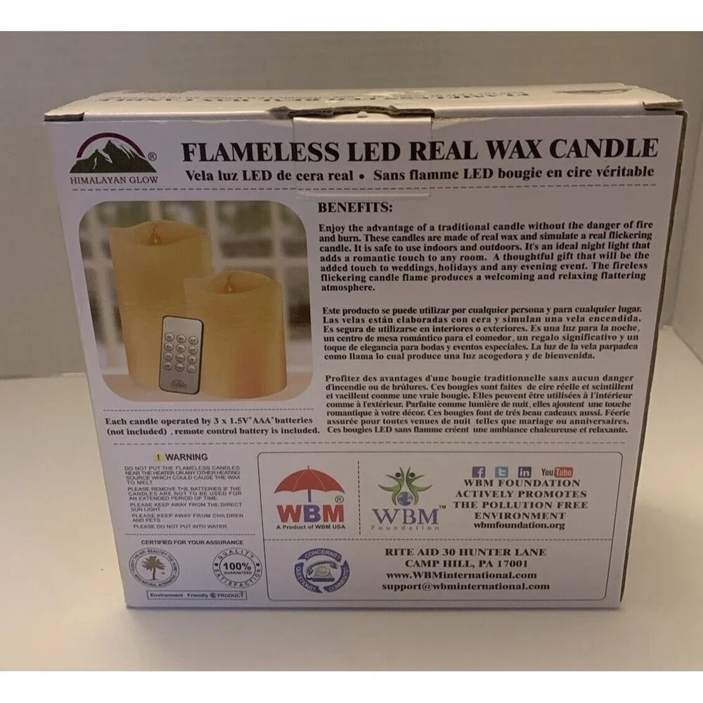 Himalayan Glow Set of 2 Realistic LED Flameless Candles